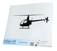 INDIGOS UG - Car Sticker - Decal - Helicopter - black - 149x47 - Tuning - Rear Window - Bicycle - Motorcycle - Truck
