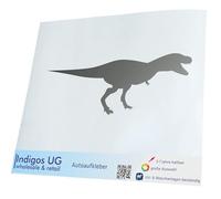 INDIGOS UG - Car Sticker - Decal - T - rex Dinosaurs - Silver - 149x53 - Tuning - Rear Window - Bicycle - Motorcycle - Truck