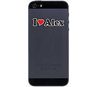 INDIGOS UG - Decal Sticker Mobile Phone Handy Skin 50 mm - I LOVE Alex - Smartphone mobile phone - sticker with name of man woman child