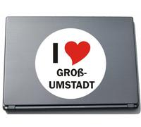 INDIGOS UG I Love Aufkleber Decal Sticker Laptopaufkleber Laptopskin 210 mm mit Stadtname GROß-UMSTADT