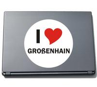 INDIGOS UG I Love Aufkleber Decal Sticker Laptopaufkleber Laptopskin 210 mm mit Stadtname GROßENHAIN