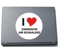 INDIGOS UG I Love Aufkleber Decal Sticker Laptopaufkleber Laptopskin 210 mm mit Stadtname ZARRENTIN AM SCHAALSEE
