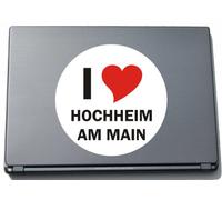 INDIGOS UG I Love Aufkleber Decal Sticker Laptopaufkleber Laptopskin 297 mm mit Stadtname HOCHHEIM AM MAIN