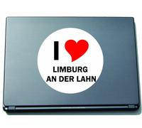 INDIGOS UG I Love Aufkleber Decal Sticker Laptopaufkleber Laptopskin 297 mm mit Stadtname LIMBURG AN DER LAHN