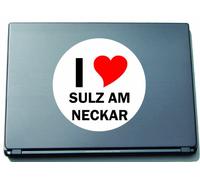 INDIGOS UG I Love Aufkleber Decal Sticker Laptopaufkleber Laptopskin 297 mm mit Stadtname SULZ AM NECKAR