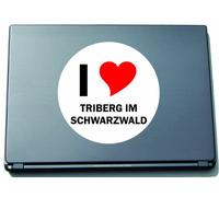 INDIGOS UG I Love Aufkleber Decal Sticker Laptopaufkleber Laptopskin 297 mm mit Stadtname TRIBERG IM SCHWARZWALD