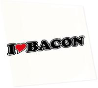 INDIGOS UG I Love Heart Bumper Sticker 15 cm I LOVE BACON