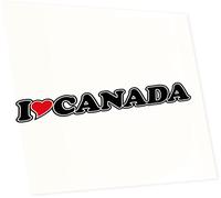 INDIGOS UG I Love Heart Bumper Sticker 15 cm I LOVE CANADA