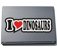 INDIGOS UG I Love Heart Decal Sticker Laptop Skin 210 mm I LOVE DINOSAURS