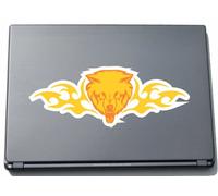INDIGOS UG Laptop Sticker Laptop Skin 297MMX104 MM Wolf Wings Tribal Carvings