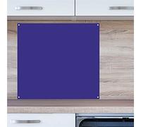 INDIGOS UG Splash Guard - Blue - 60 x 55 cm - Aluminium Composite Plate - Kitchen Back Wall - Sign - Oven - Tile Mirror - Cooker