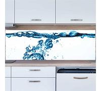 INDIGOS UG Splash Guard - Flowers - 140 x 50 cm - Aluminium Composite Plate Printed - with Picture - Motif - Kitchen Back Wall - Sign - Splash Guard - Cooker - Oven