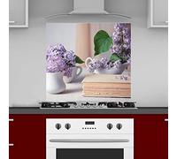 INDIGOS UG Splash Guard - Flowers - 80 x 50 cm - Aluminium Composite Plate Printed - with Picture - Motif - Kitchen Back Wall - Sign - Splash Guard - Cooker - Oven
