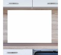 INDIGOS UG Splash Guard - White - 110 x 50 cm - Aluminium Composite Plate - Kitchen Back Wall - Sign - Oven - Tile Mirror - Cooker