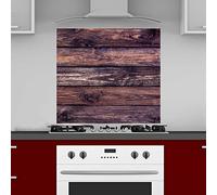 INDIGOS UG Splash Guard - Wood - 80 x 55 cm - Aluminium Composite Plate Printed - with Picture - Motif - Kitchen Back Wall - Sign - Splash Guard - Cooker - Oven