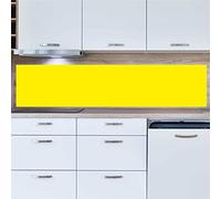 INDIGOS UG Splash Guard - Yellow - 170 x 55 cm - Aluminium Composite Panel - Kitchen Back Wall - Sign - Oven - Tile Mirror - Cooker