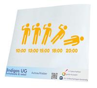 INDIGOS UG Sticker Car Sticker - JDM Die Cut - Drinking Time Party Exit Celebration Drinking - 400 x 166 mm Yellow - Fancy Dress Men's Day Father's Day Ascension Men Party Skittles Men's Day