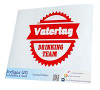 INDIGOS UG Sticker Car Sticker - JDM Die Cut - Father's Day Drinking Team - 300 x 270 mm Red - Fancy Dress Men's Day Father's Day Ascension Men Party Skittles Men's Day