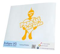 INDIGOS UG Sticker Car Sticker - JDM Die Cut - Papa ist der Beste - 200 x 107 mm Yellow - Fancy Dress Men's Day Father's Day Ascension Men Party Skittles Men's Day