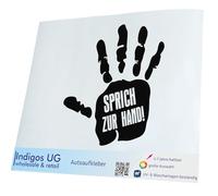 INDIGOS UG Sticker Car Sticker - JDM Die Cut - Speak to Hand - 200 x 166 mm Black - Fancy Dress Men's Day Father's Day Ascension Men Party Skittles Men's Day