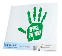 INDIGOS UG Sticker Car Sticker - JDM Die Cut - Speak to Hand - 200 x 166 mm Green - Fancy Dress Men's Day Father's Day Ascension Men Party Skittles Men's Day