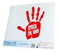 INDIGOS UG Sticker Car Sticker - JDM Die Cut - Speak to Hand - 200 x 166 mm Red - Fancy Dress Men's Day Father's Day Ascension Men Party Skittles Men's Day