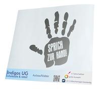 INDIGOS UG Sticker Car Sticker - JDM Die Cut - Speak to Hand - 200 x 166 mm Silver - Fancy Dress Men's Day Father's Day Ascension Men Party Skittles Men's Day