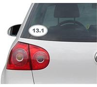 INDIGOS UG Sticker/Decal - JDM - Die cut - 13.1 10K RUNNING EURO OVAL - Vinyl Car Decal Sticker - white - 139mm x86mm - Car Laptop Tuning gift