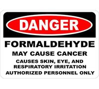 INDIGOS UG - Sticker - Safety - Warning - OSHA Formaldehyde May Cause Cancer Sign 254mmx177mm - Decal for Office - Company - School - Hotel
