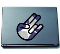 INDIGOS UG The Shocker Hand Decal Sticker Laptop skin 297x205 mm black Outline with Flag Marianas Islands-Marianen Inseln