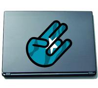 INDIGOS UG The Shocker Hand Decal Sticker Laptop skin 297x205 mm black Outline with Flag Somalia-Somalia