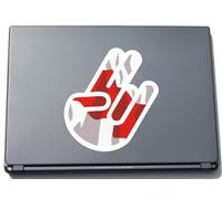 INDIGOS UG The Shocker Hand Decal Sticker Laptop skin 297x205 mm white Outline with Flag Belorussia