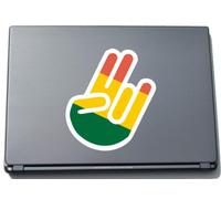 INDIGOS UG The Shocker Hand - Laptop Notebook Skin Sticker Cover Art Decal - 210x144 mm white Outline with Flag - Bolivia