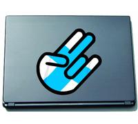 INDIGOS UG The Shocker Hand Laptop Sticker/Laptop Skin/Decal Sticker 210 x 144 mm Black Outline with Flag Finland Finland