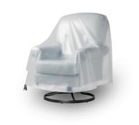 IndigoTempest9 Frosted PVC Outdoor Swivel Lounge Chair Cover - Soft, Waterproof, Semi-Transparent, Heavy-Duty Patio Rocking Chair Protector, All-Weather, 1-Pack (30" W x 34" D x 38" H)