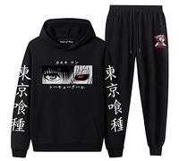 INDIRAN Tokyo Ghoul Tracksuit for Unisex Anime Cosplay Kaneki Ken Printed Hoodies Sweatshirt Jogger Pants Two Piece Set