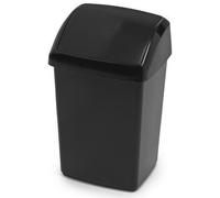Indispensable Whitefurze Plastic 30ltr Swing Bin and Lid Black (Neoteric Design) (B77) by Whitefurze
