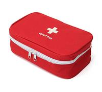 Inditradition Emergency First Aid Kit Pouch (Empty) | Multi-Layer Travel Medicine Pouch, 23x13 CM (Red), Red, 23x13 CM, Modern, Red, 23x13 CM, Modern