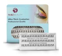Individual Cluster Eyelashes False Extension | Ultra Thick Knotted Cat Eye Lash Clusters | Lightweight and Waterproof for a Stunning Look (Short 8 mm)