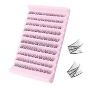 Individual Eyelash Cluster D Curl 120 Pcs Fluffy Cluster Lashes 8-16mm Self Adhesive Lash Clusters for Natural Look Diy Lashes Extension Easy to Apply Reusable