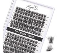 Individual Eyelashes 144 Cluster Lashes 3D False Eyelashes Natural Look D Curl Individual Lashes Soft Eyelashes DIY Cluster Eyelash Extensions Mix 10-16MM-DM17