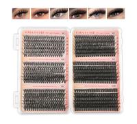 Individual Eyelashes & Cluster Lashes Kit - 708 Pcs Voluminous DIY Lash Extension Set with Mixed Lengths (8-16mm) for Natural or Dramatic Look, No Tools Included