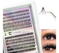 Individual Eyelashes Extension 240 Pcs D Curl Clusters Lashes Fluffy Wispy Lashes Natural Lash Cluster Mix 9-16mm (30D + 40D) DIY Individual Lashes