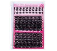 Individual Eyelashes kit, Natural Cluster Lashes Individual Lashes Cluster Extension Kit D Curl Upper and Lower Eyelashes for Beginners DIY Lash Extensions at Home F4-SXJM