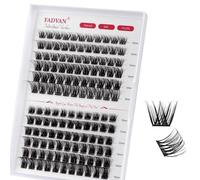 Individual Eyelashes Lash Clusters Kit D Curl Eyelashes Individual Kit Natural Lash Extension Kit with Russian Cluster Mix 10-16mm（K001+K002）