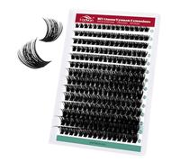 Individual Eyelashes Lash Clusters Kit D Curl Eyelashes Individual Kit Natural Lash Extension Kit with Russian Cluster Mix 8-16mm（100P）