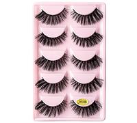 Individual Eyelashes Medium False Eyelash Transparent Stem 5 Pair Occidental Eyetail Lengthened Half Eye Natural Dense Eyelash Eyelash Extension Lashes