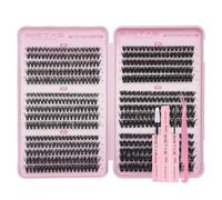 Individual Eyelashes Wispy Lash Clusters Kit 560PCS Natural Eyelashes 8-16mm D Curl Fluffy Lashes Kit with Russian Cluster Lashes Glue Bond and Seal and Lash Tweezers(40+50+60+80+100+120)