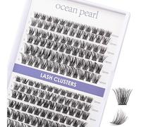 Individual Lashes 144 Cluster Lashes DIY Eyelash Extension Thin Band Wide Stem Lash Extensions Reusable Soft Natural Lightweight Easy to Apply at Home 10/12/14/15/16mm C/D Curl- OP17