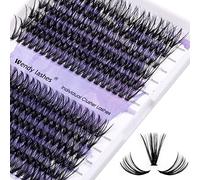 Individual Lashes 240PCS Cluster Lashes Extension D Curl 0.07mm 30D/40D Mixed 16-20mm Lash Clusters Wide Stem Individual Eyelashes Clusters DIY Eyelashes Extensions(30D+40D-0.07-D-MIX16-20)
